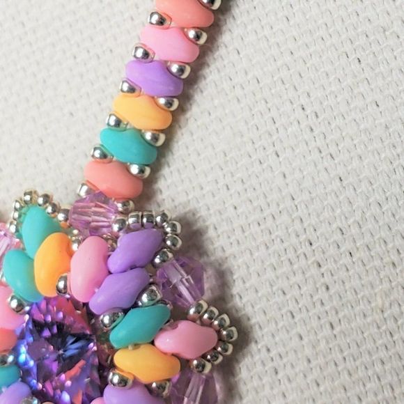 Colorful Handmade Swarovski Necklace Set - Picture 4 of 6